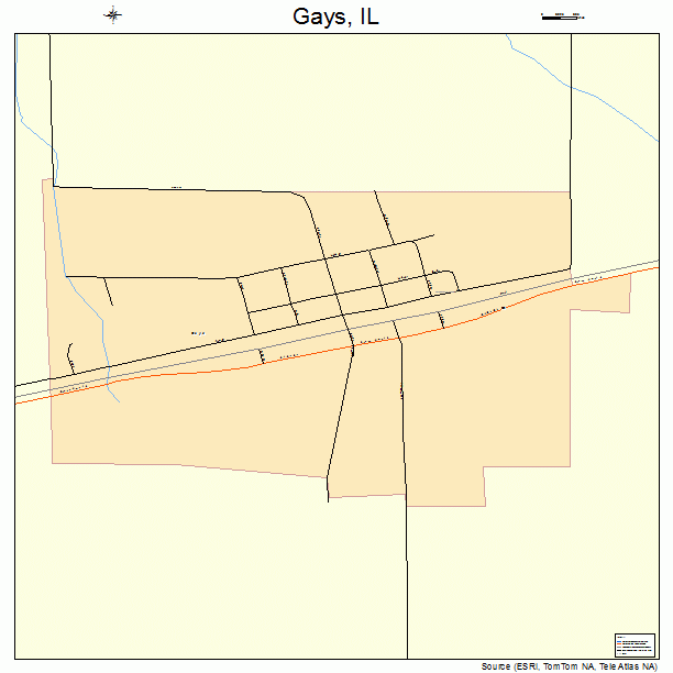 Gays, IL street map