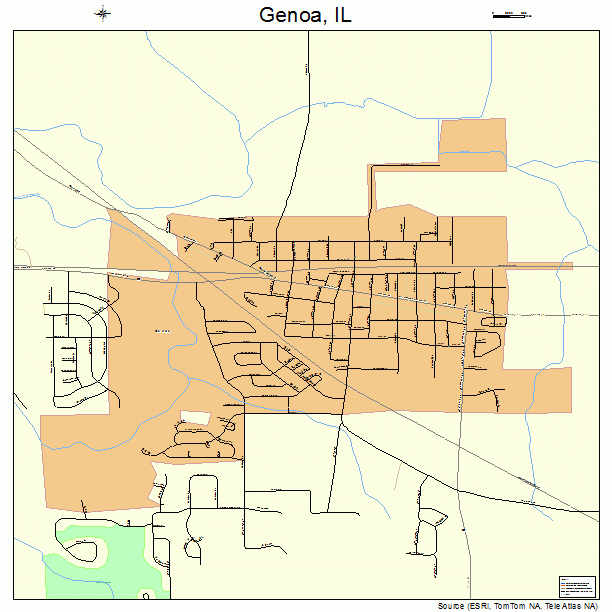 Genoa, IL street map