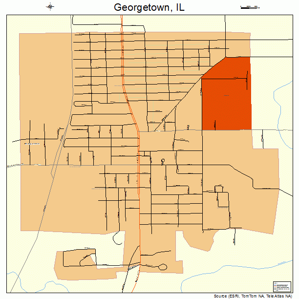 Georgetown, IL street map