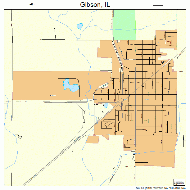 Gibson, IL street map