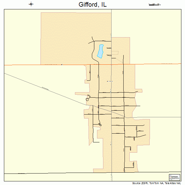 Gifford, IL street map