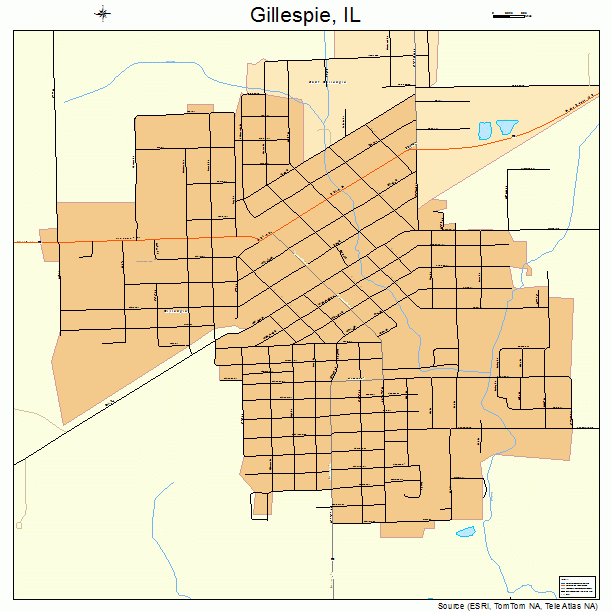 Gillespie, IL street map