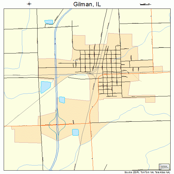 Gilman, IL street map