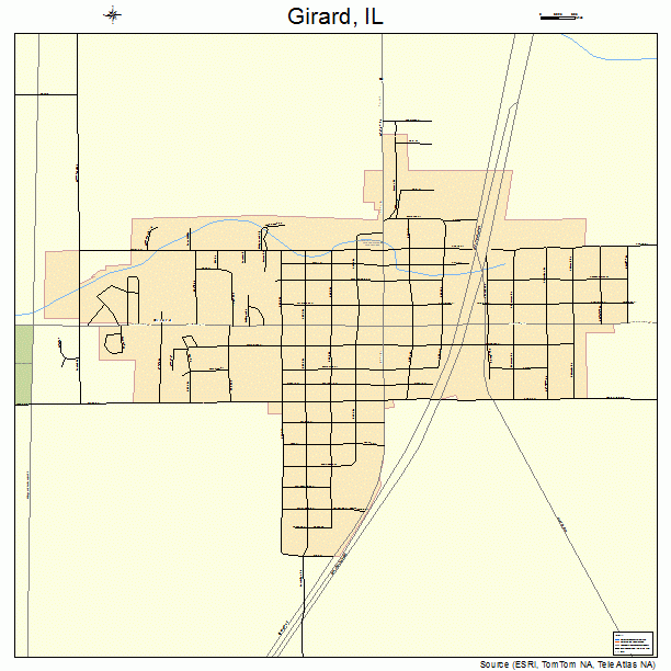Girard, IL street map