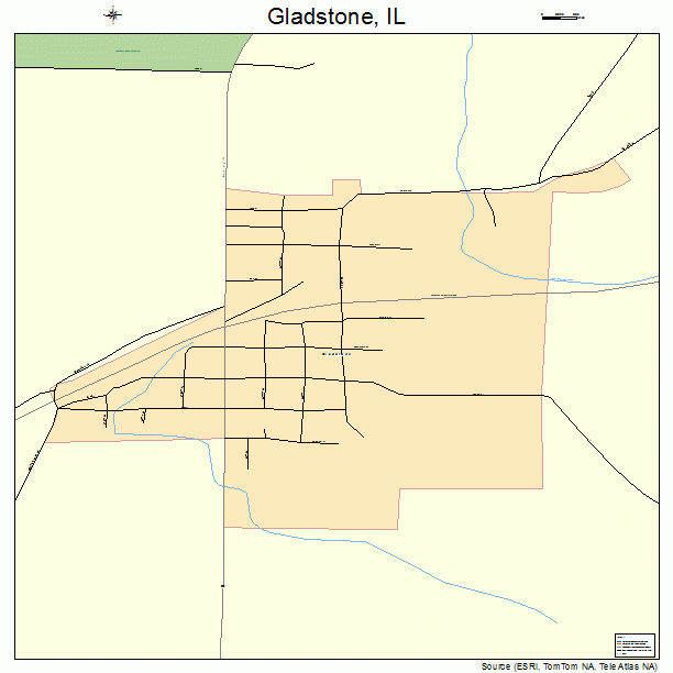 Gladstone, IL street map