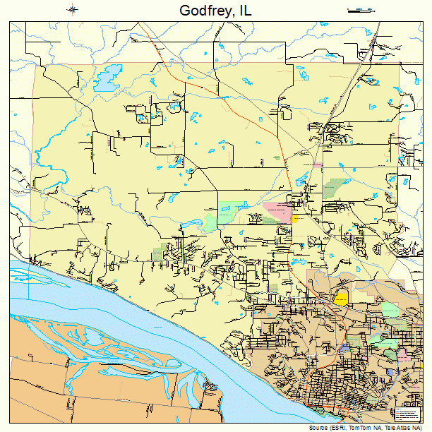 Godfrey, IL street map