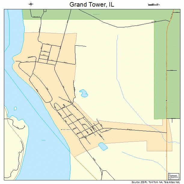 Grand Tower, IL street map