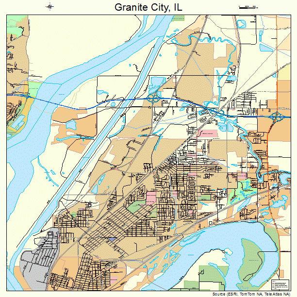 Granite City, IL street map
