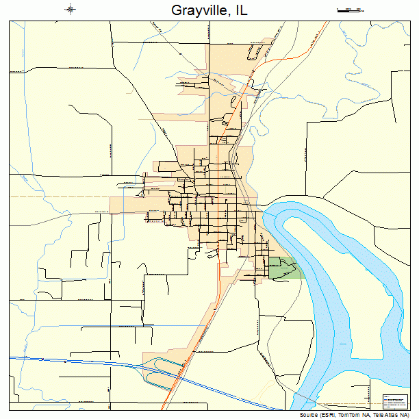 Grayville, IL street map