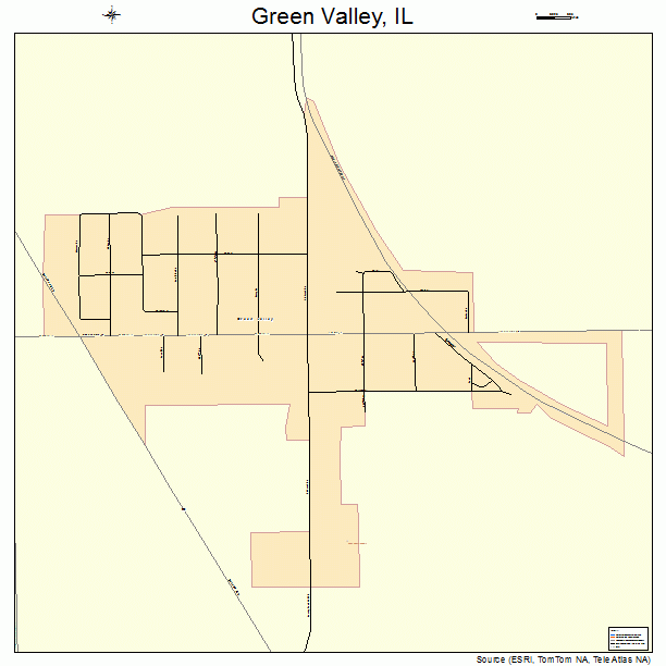 Green Valley, IL street map