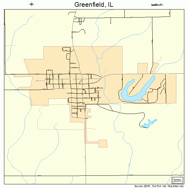 Greenfield, IL street map