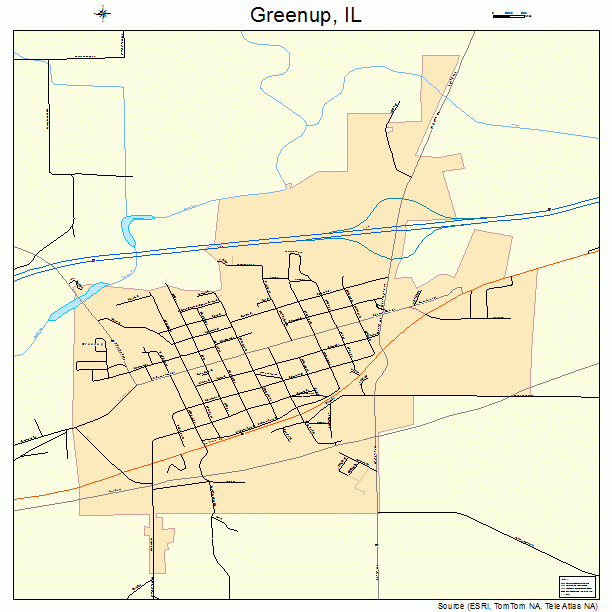 Greenup, IL street map