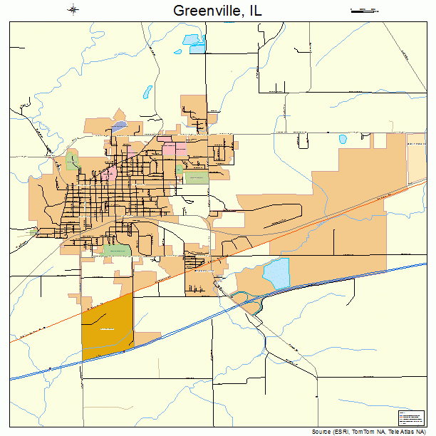 Greenville, IL street map