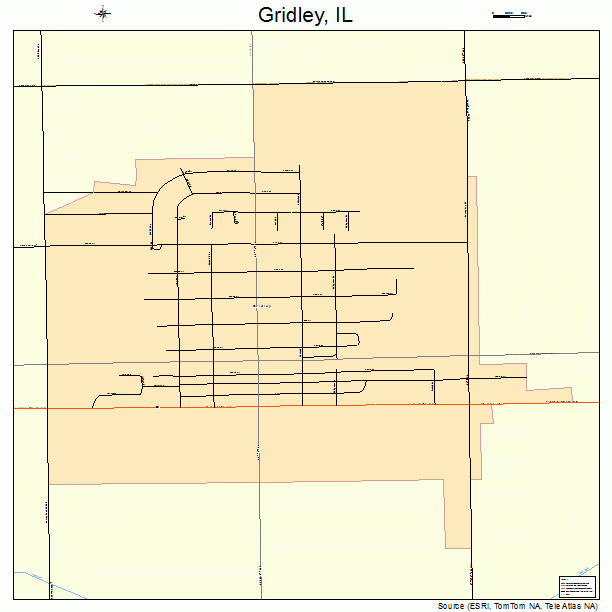 Gridley, IL street map