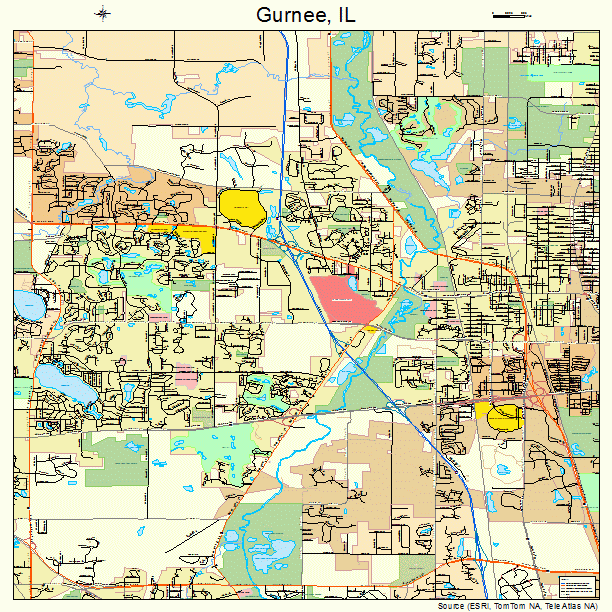 Gurnee Illinois Street Map 1732018