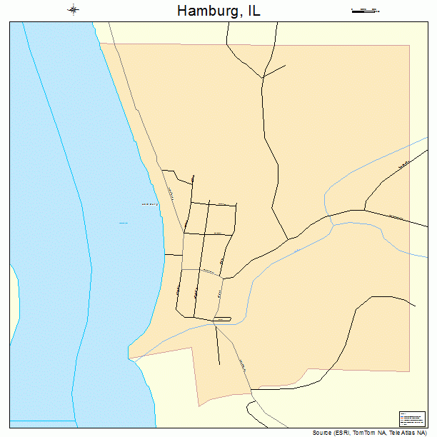 Hamburg, IL street map