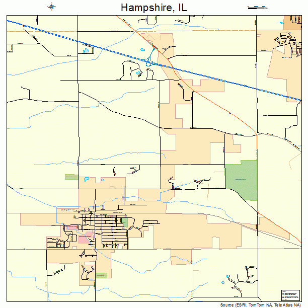 Hampshire, IL street map