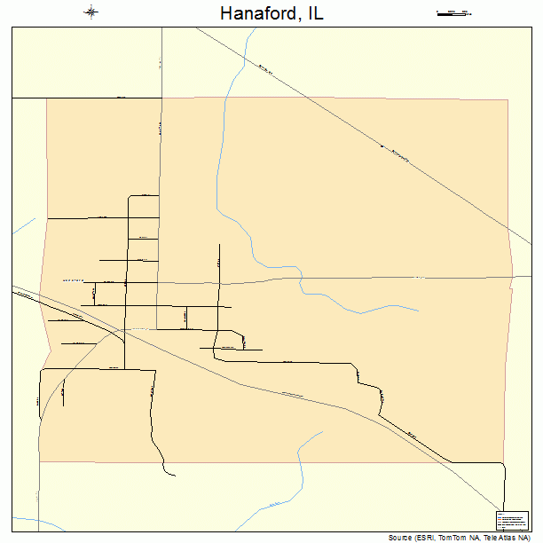 Hanaford, IL street map