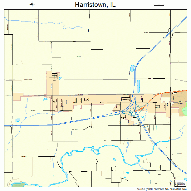 Harristown, IL street map