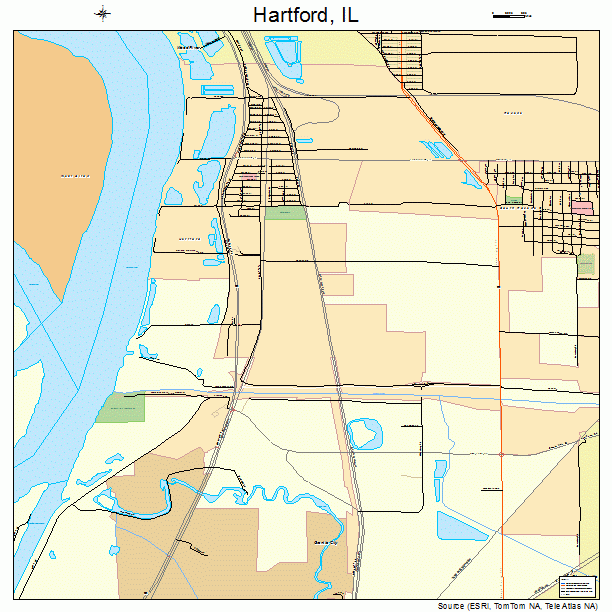 Hartford, IL street map