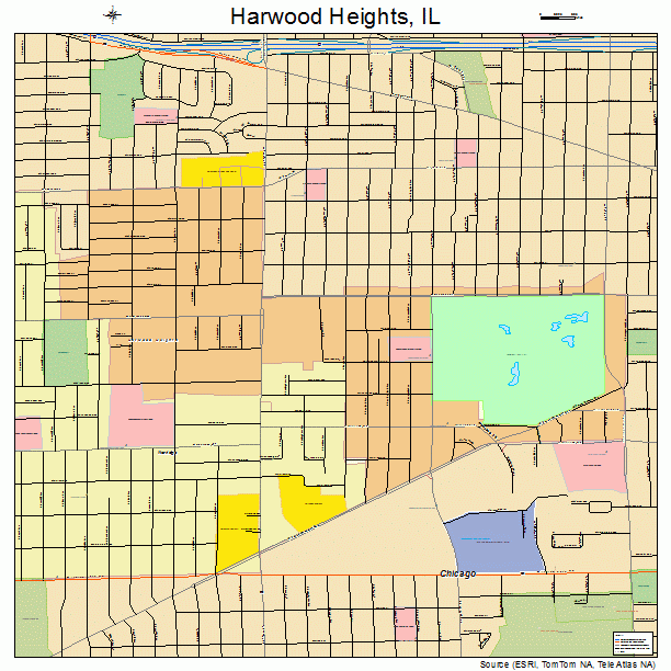 Harwood Heights, IL street map