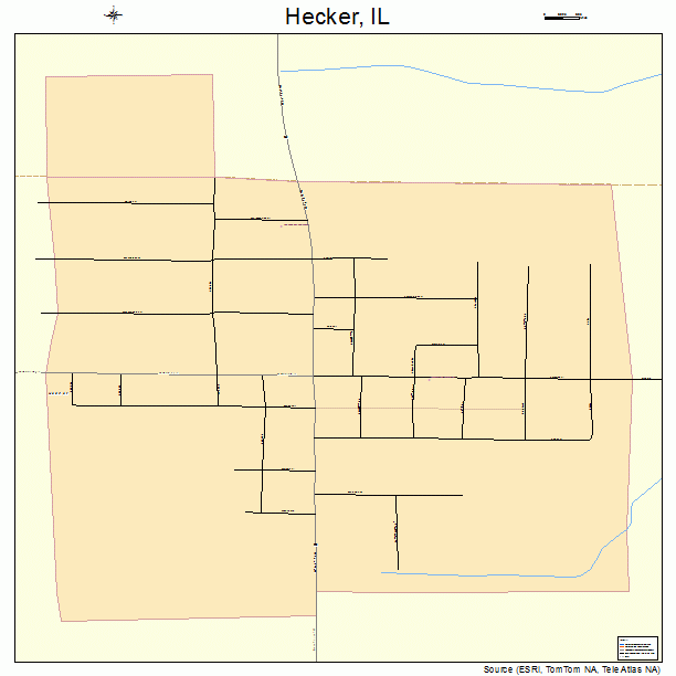 Hecker, IL street map