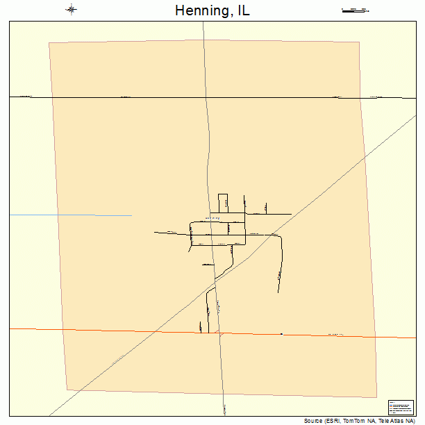 Henning, IL street map