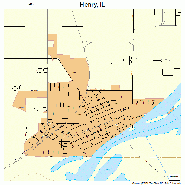 Henry, IL street map