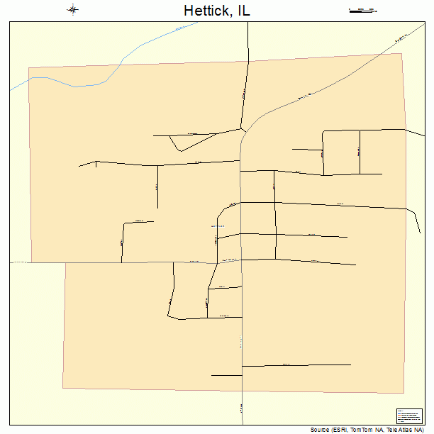 Hettick, IL street map