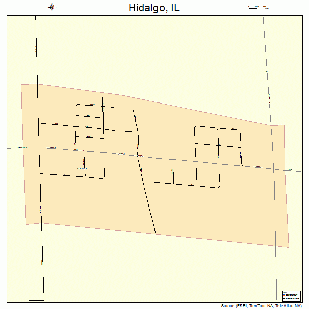 Hidalgo, IL street map