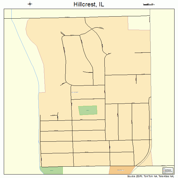 Hillcrest, IL street map