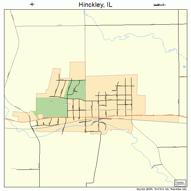 Hinckley, IL street map