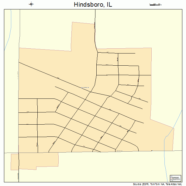 Hindsboro, IL street map