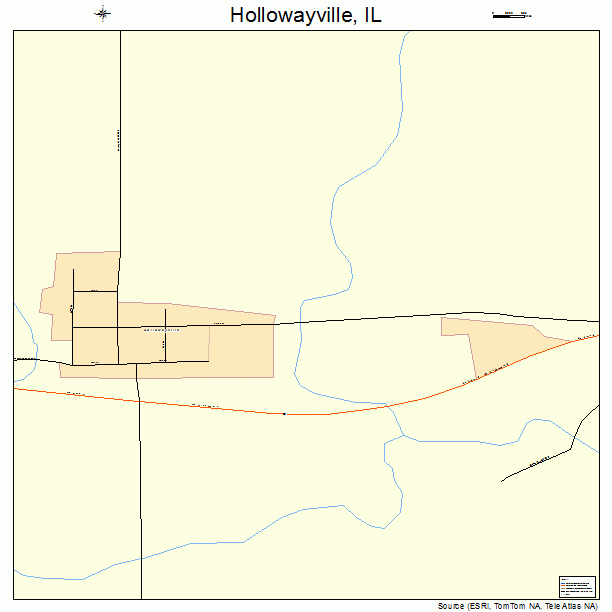 Hollowayville, IL street map