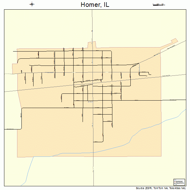 Homer, IL street map
