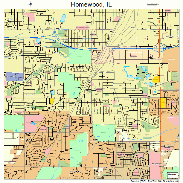 Homewood, IL street map