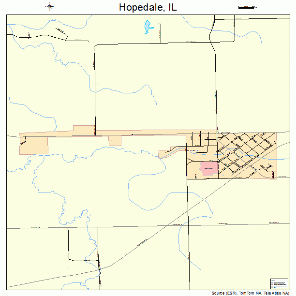 Hopedale, IL street map