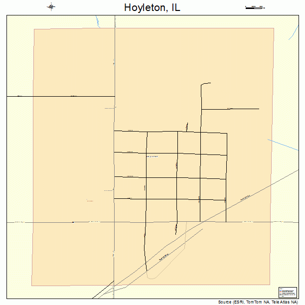 Hoyleton, IL street map