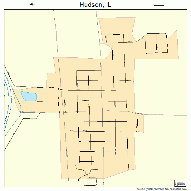 Hudson, IL street map