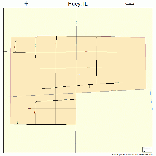 Huey, IL street map