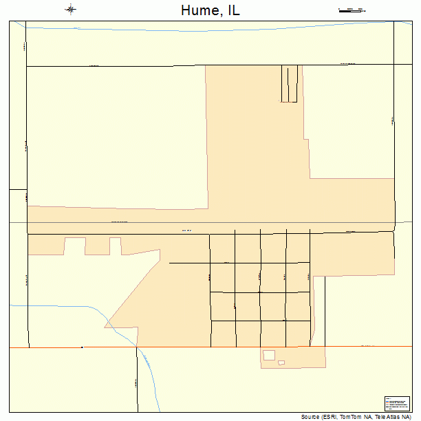 Hume, IL street map