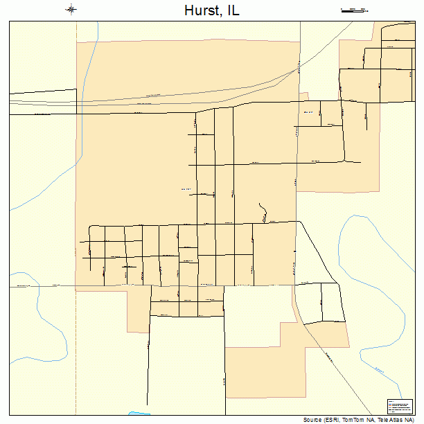 Hurst, IL street map