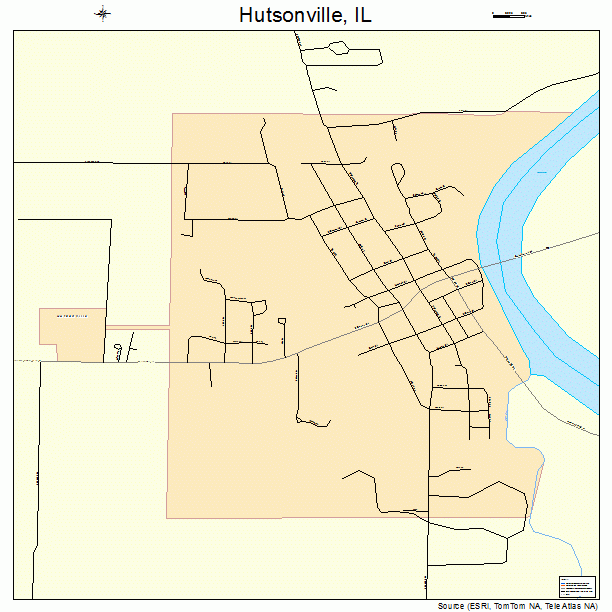 Hutsonville, IL street map