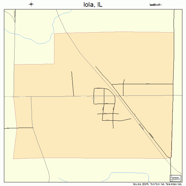 Iola, IL street map