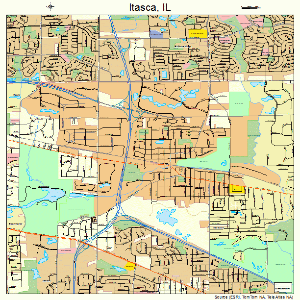 Itasca, IL street map