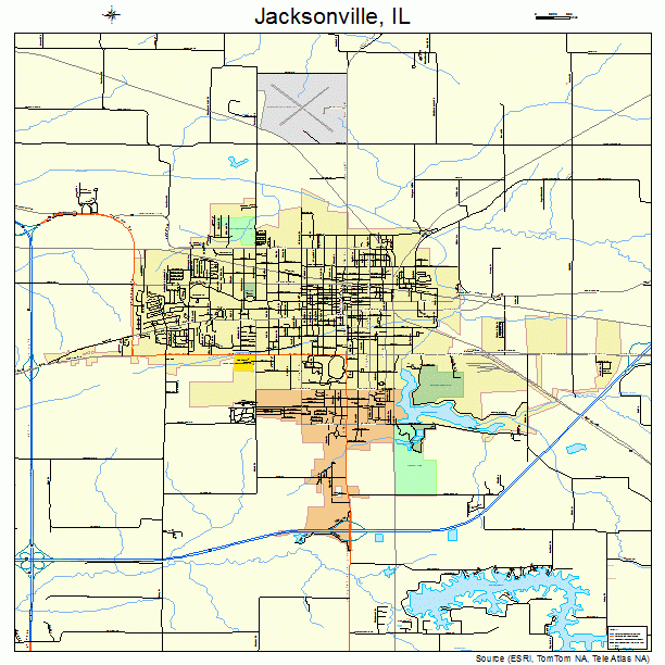 Jacksonville, IL street map