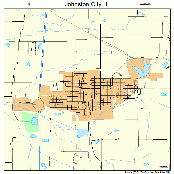 Johnston City, IL street map