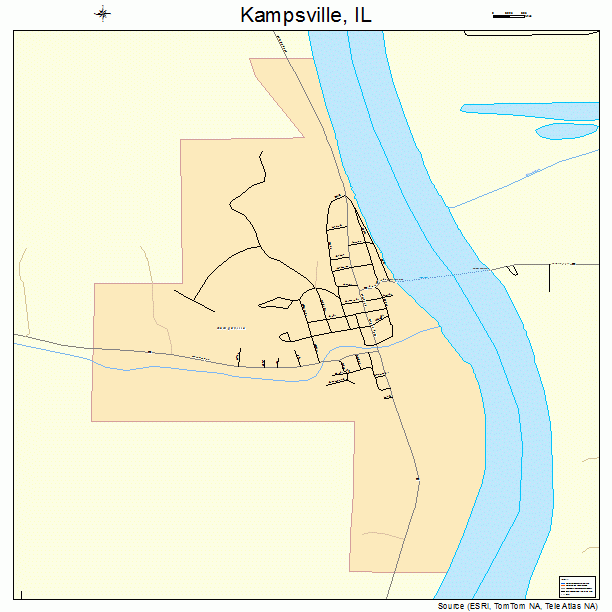 Kampsville, IL street map