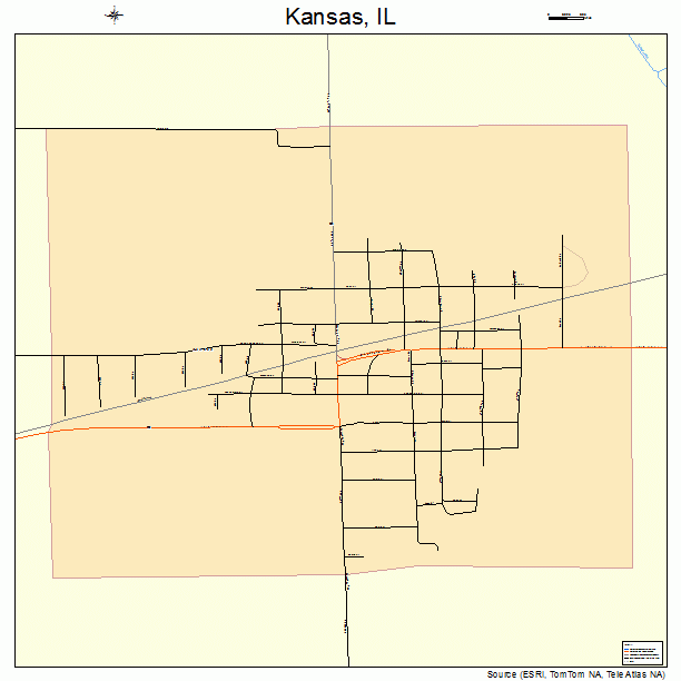 Kansas, IL street map