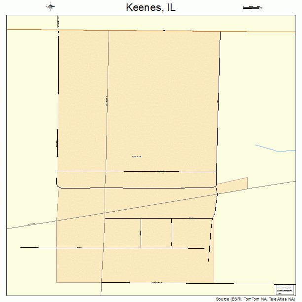 Keenes, IL street map